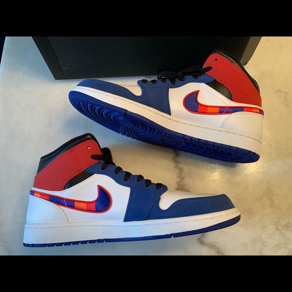 Air Jordan 1 Mid Multicolored Swoosh